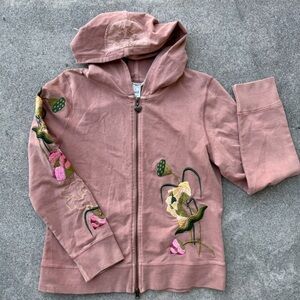 Y2K Vertigo Paris embroidered zip-up sweatshirt Paris Hilton Nicole Richie Large